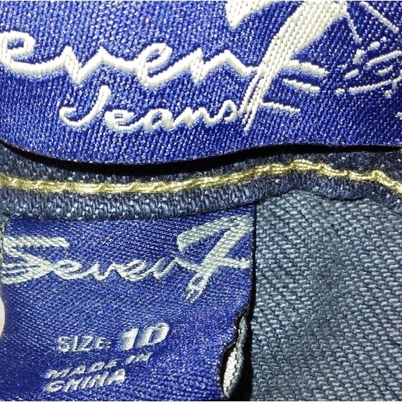 Seven7 Jeans dark blue girls size 10 Inseam 28" - Picture 3 of 3